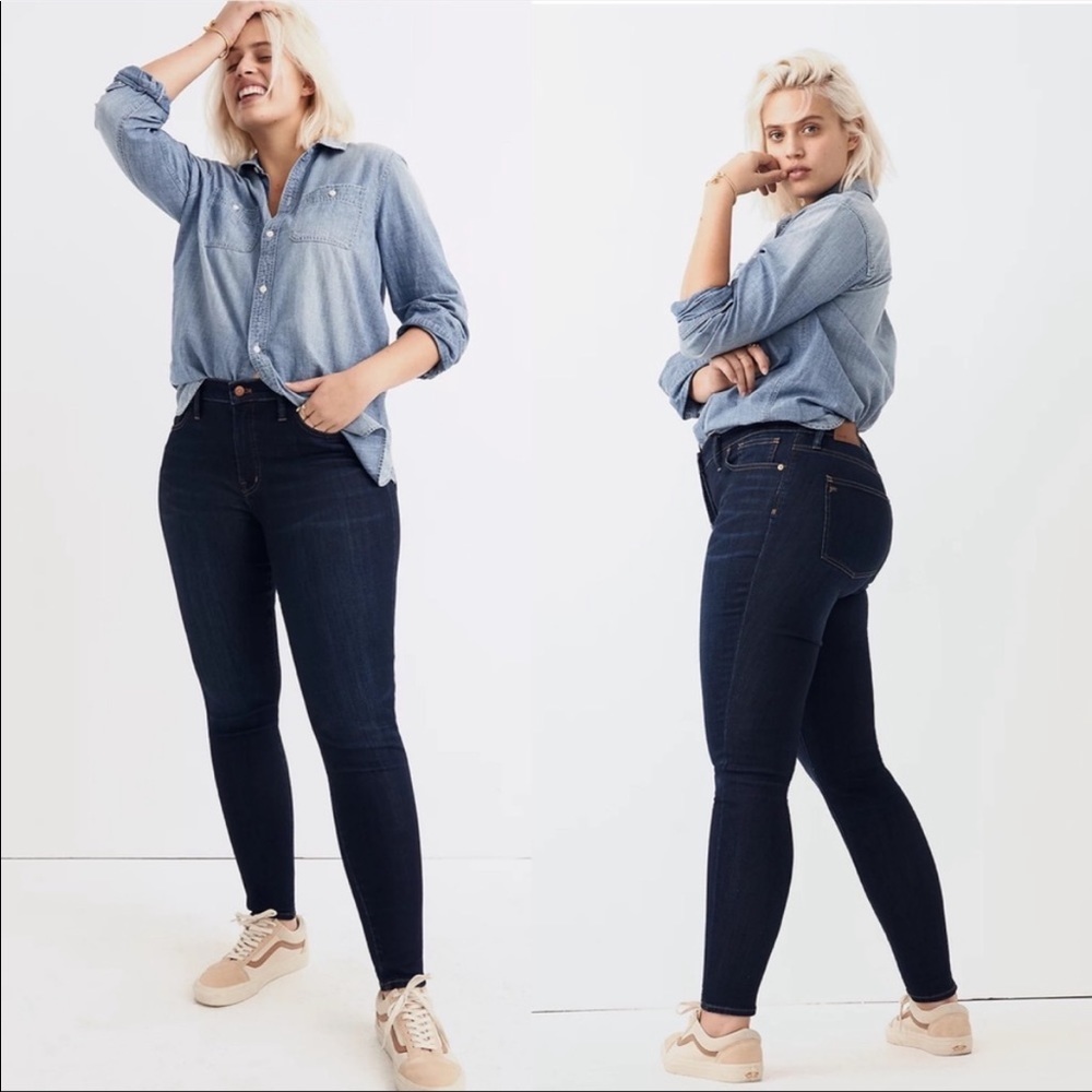 MADEWELL skinny high waist dark blue jeans